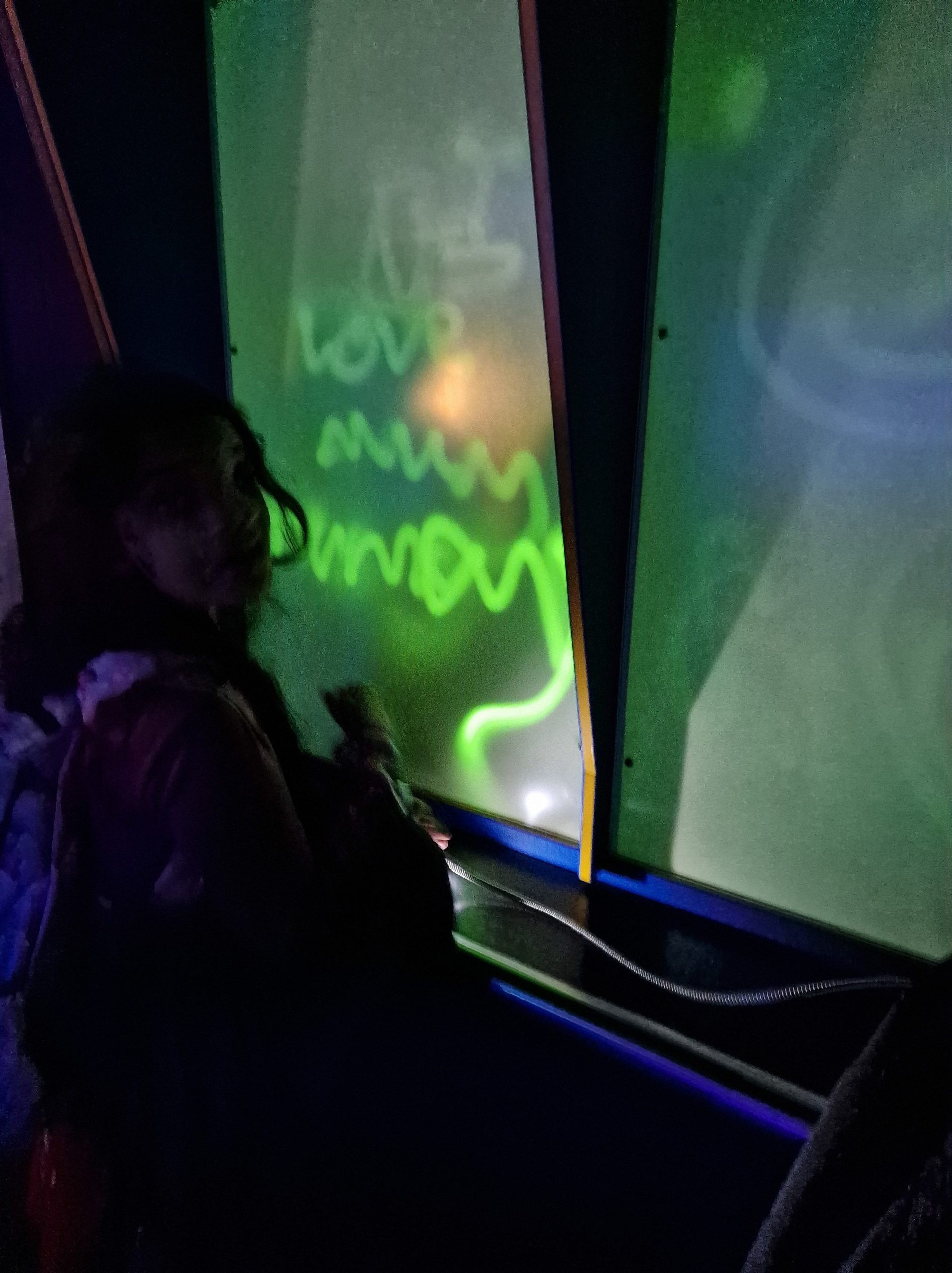 manchester science and industry Experiment area light pen i love mummy