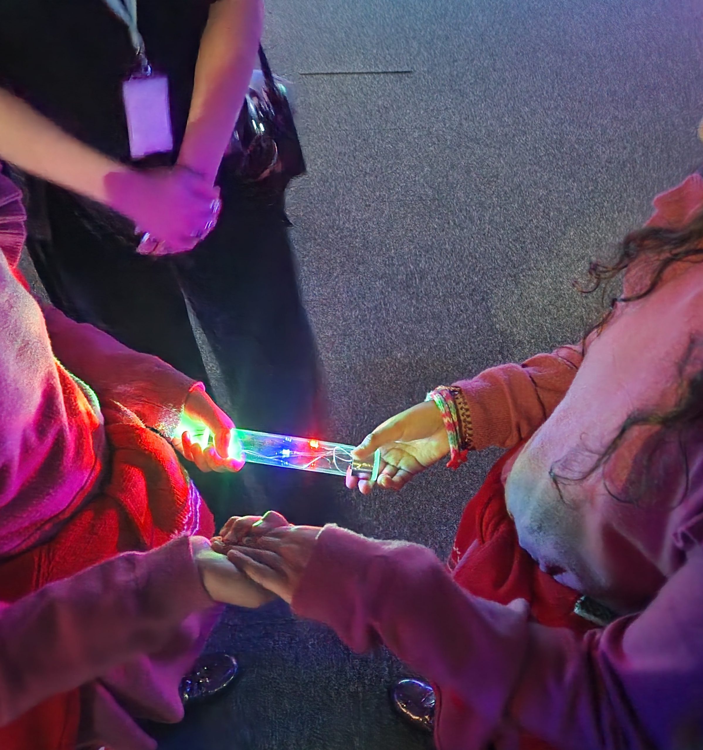 manchester science and industry Light exhibition light stick